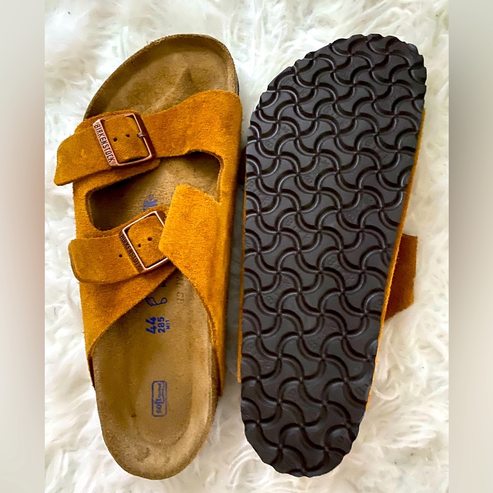 Men’s Size 44 Arizona Suede Mink Color Birkenstocks